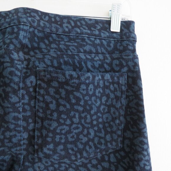 SPANX Jean-ish Slimming Ankle Leggings in Blue Denim Leopard Print - Size S - Picture 8 of 12